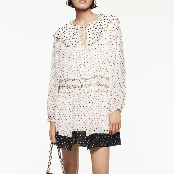 ZARA POLKA DOT MINI DRESS LIMITED EDITION - Picture 1 of 6
